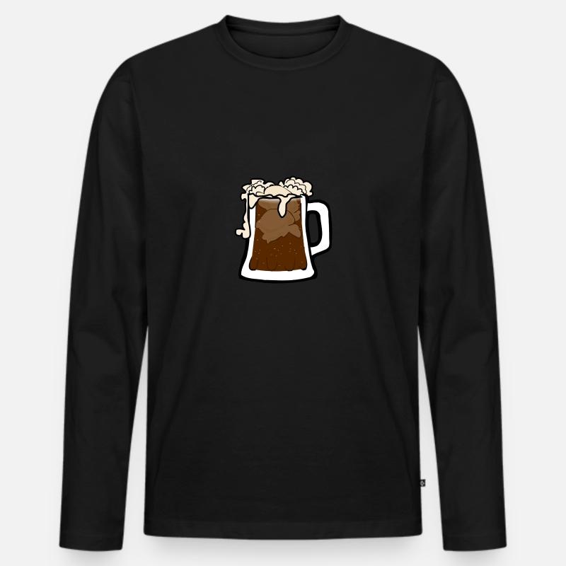 beer pitcher - Männer Premium Bio Langarmshirt - Schwarz