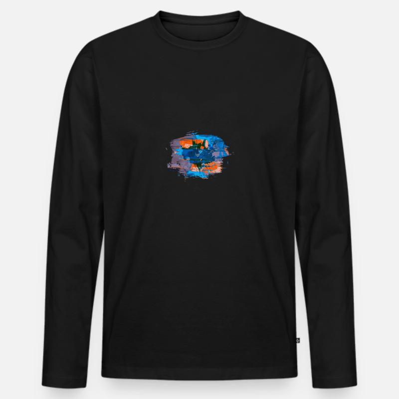 abstraction - Männer Premium Bio Langarmshirt - Schwarz