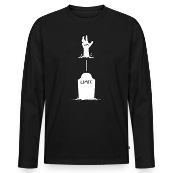 Limit blows up – hand lifts out of grave - Men's Premium Organic Long Sleeve Shirt - black - Front - Nico (187cm)
