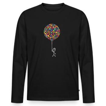 Balloon Sticks - Men's Premium Organic Long Sleeve Shirt - black - Front - Nico (187cm)