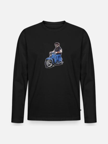 Zweitackt forever - Men's Premium Organic Long Sleeve Shirt - black
