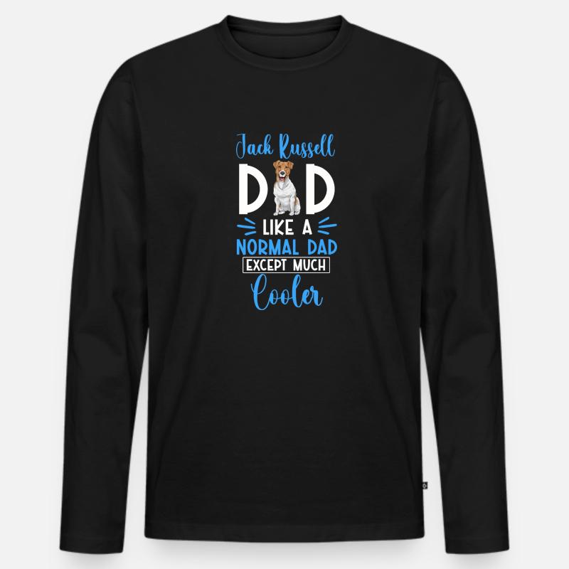 Jack Russell Terrier - Männer Premium Bio Langarmshirt - Schwarz