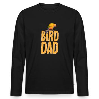 Parakeet, Parrot, Parakeet, Bird - Men's Premium Organic Long Sleeve Shirt - black - Front - Nico (187cm)