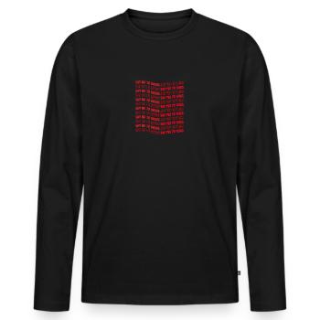 Rétro Dites Non aux drogues Texte ondulé - T-shirt manches longues Premium bio Homme - noir - Devant - Nico (187cm)
