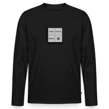 Confiance républicaine dans la connaissance du gouvernement - T-shirt manches longues Premium bio Homme - noir - Devant - Nico (187cm)
