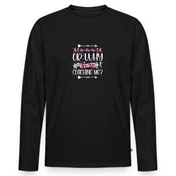 Robe de danse Swing pour femme Lindy Hop Swing - T-shirt manches longues Premium bio Homme - noir - Devant - Nico (187cm)