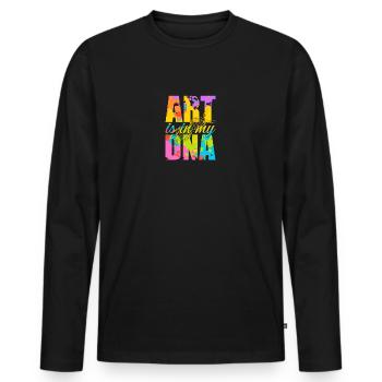 Art Supplies For Girls And Kids Art Kit - Men's Premium Organic Long Sleeve Shirt - black - Front - Nico (187cm)