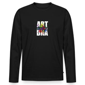 Art Supplies For Girls And Kids Art Kit - Men's Premium Organic Long Sleeve Shirt - black - Front - Nico (187cm)