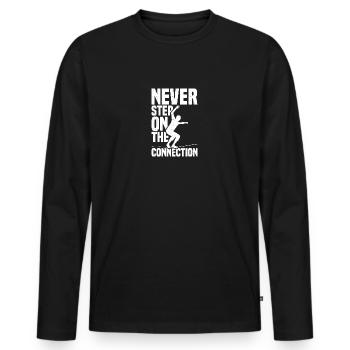 Slacklining Accessories Slackline Swing Slackline - Men's Premium Organic Long Sleeve Shirt - black - Front - Nico (187cm)
