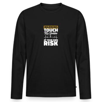Accessoires de slackline d’intérieur Slackliner Swing - T-shirt manches longues Premium bio Homme - noir - Devant - Nico (187cm)