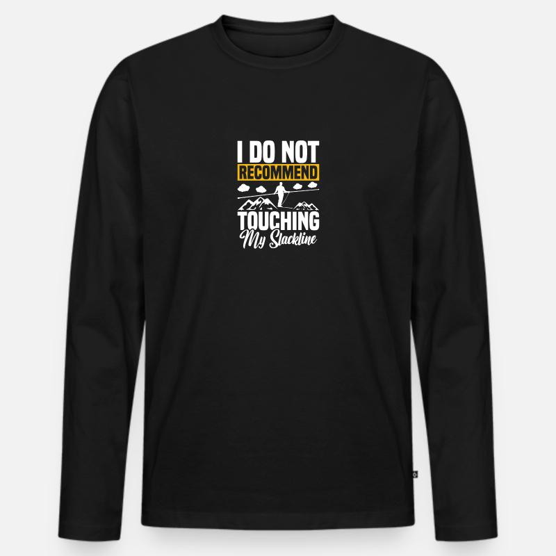 Slacklining Board Slackline Lover Enthusiast - Männer Premium Bio Langarmshirt - Schwarz