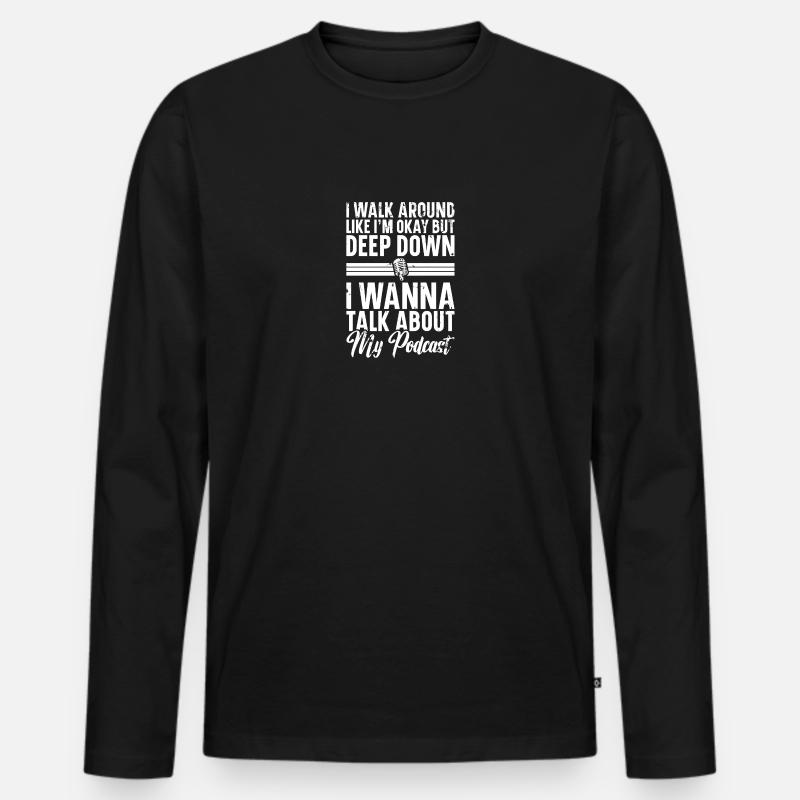 Podcaster Camera Podcaster Lighting Podcast - Männer Premium Bio Langarmshirt - Schwarz