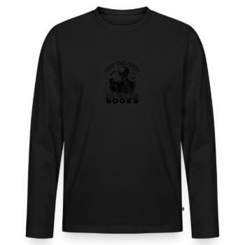 Keep The Candy I'll Take The Beer Halloween - Männer Premium Bio Langarmshirt - Schwarz - Vorne - Nico (187cm)