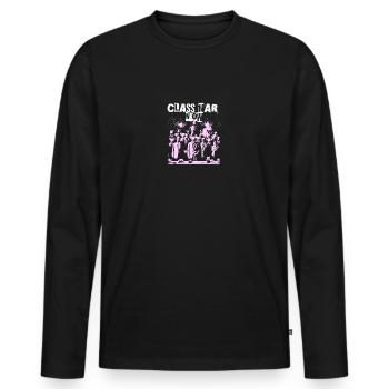 Le choc des classes rebelles résiste à la résistance - T-shirt manches longues Premium bio Homme - noir - Devant - Nico (187cm)