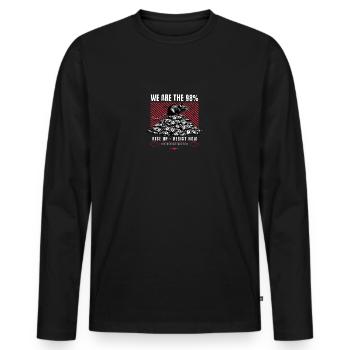 Le choc des classes rebelles résiste à la résistance - T-shirt manches longues Premium bio Homme - noir - Devant - Nico (187cm)