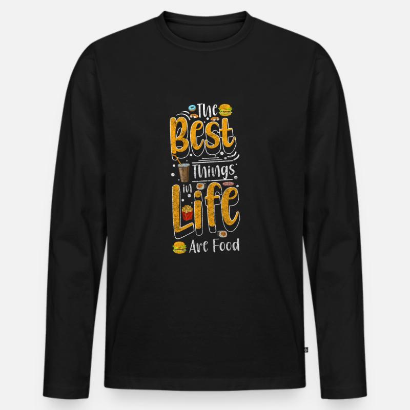 Mahlzeit Hotel - Männer Premium Bio Langarmshirt - Schwarz