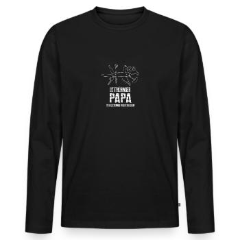 Ostthüringen Merch - Alleskönner-Papa - Männer Premium Bio Langarmshirt - Schwarz - Vorne - Nico (187cm)