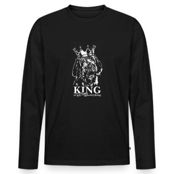Spinone Italiano King Dog Saying Dogs Wilsigns - Men's Premium Organic Long Sleeve Shirt - black - Front - Nico (187cm)