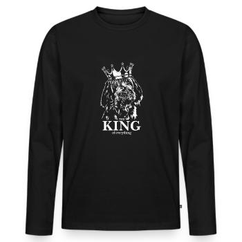 Spinone Italiano King of everything Dogs Wilsigns - Men's Premium Organic Long Sleeve Shirt - black - Front - Nico (187cm)