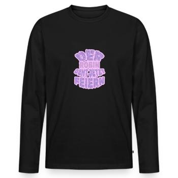 Vorname Robin - Männer Premium Bio Langarmshirt - Schwarz - Vorne - Nico (187cm)