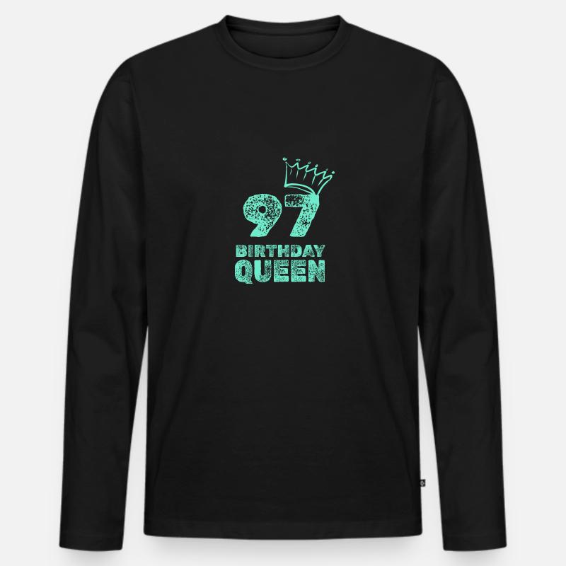 Alter 97 - Männer Premium Bio Langarmshirt - Schwarz