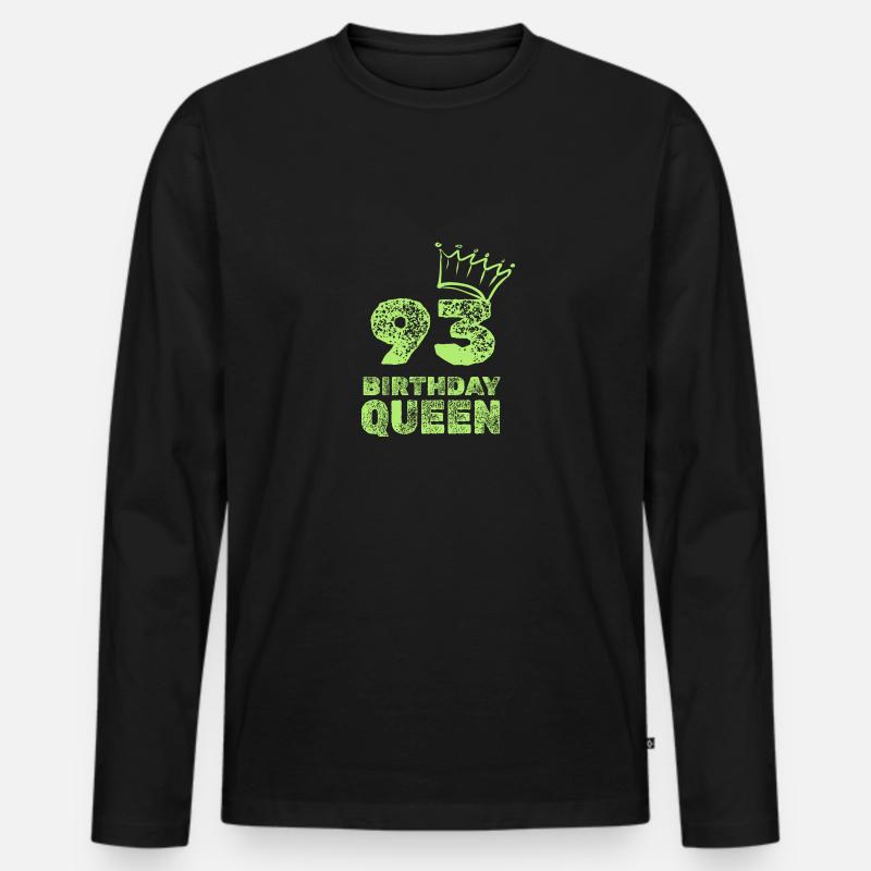 93 - Männer Premium Bio Langarmshirt - Schwarz