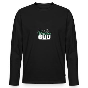 Parfüm Fragrance Perfüm Perfume Parfum Duft - T-shirt manches longues Premium bio Homme - noir - Devant - Nico (187cm)