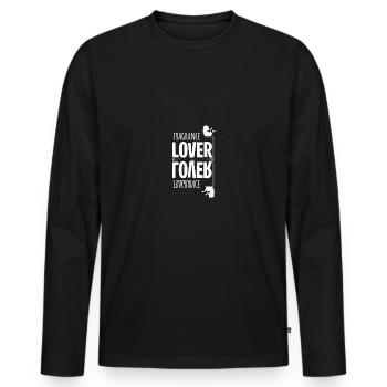Parfüm Fragrance Perfüm Perfume Parfum Duft - T-shirt manches longues Premium bio Homme - noir - Devant - Nico (187cm)