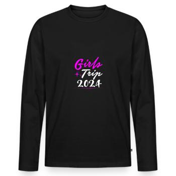 Girls Trip 2024 Girls' Tour Girls' Trip Girls' Trip - T-shirt manches longues Premium bio Homme - noir - Devant - Nico (187cm)