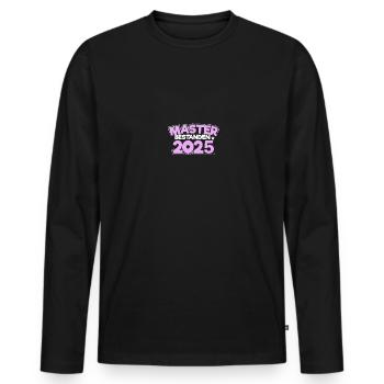 Master 2025 Diplôme de Master Graduation - T-shirt manches longues Premium bio Homme - noir - Devant - Nico (187cm)