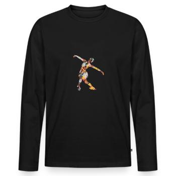 Figure skating - Men's Premium Organic Long Sleeve Shirt - black - Front - Nico (187cm)