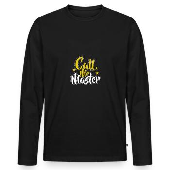 Diplôme de Master Diplôme Université - T-shirt manches longues Premium bio Homme - noir - Devant - Nico (187cm)