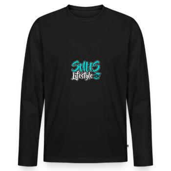 Snus rauchfrei Nichtraucher Nikotin Antiraucher - Männer Premium Bio Langarmshirt - Schwarz - Vorne - Nico (187cm)