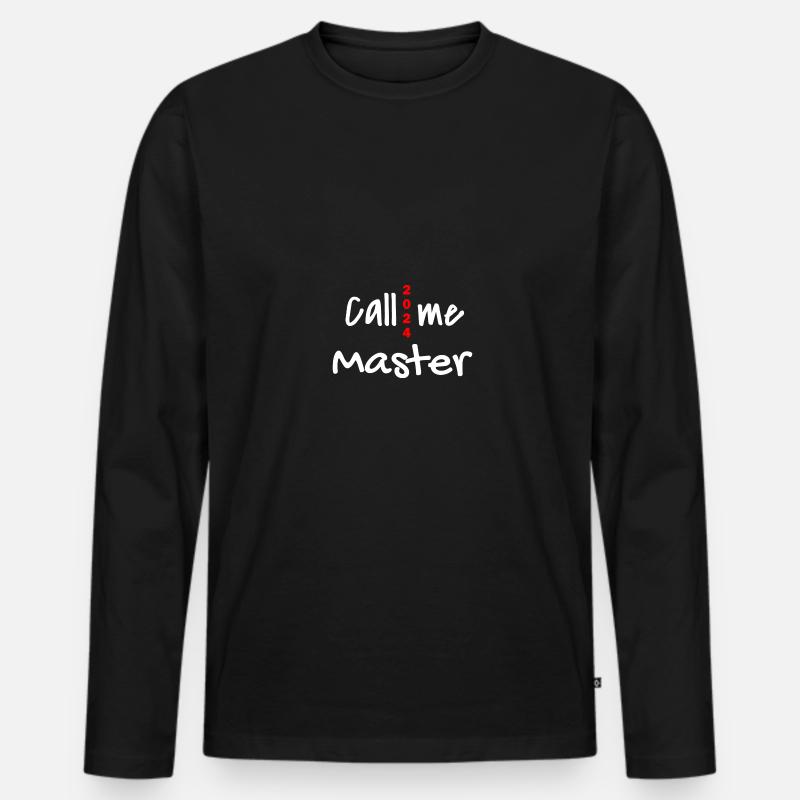 Master 2024 Masterabschluss Sponsion Absolvent - Männer Premium Bio Langarmshirt - Schwarz