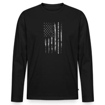 When Guns Are Outlawed I Will Be... - Men's Premium Organic Long Sleeve Shirt - black - Front - Nico (187cm)
