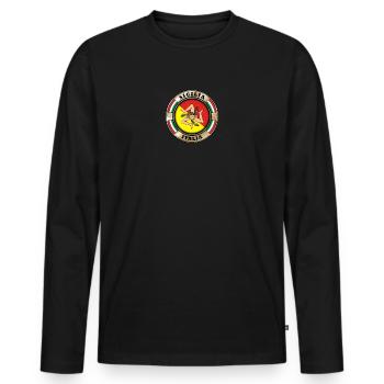Sicily emblem - Men's Premium Organic Long Sleeve Shirt - black - Front - Nico (187cm)