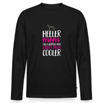 Bouvier australien Red Blue Heeler - T-shirt manches longues Premium bio Homme - noir - Devant - Nico (187cm)