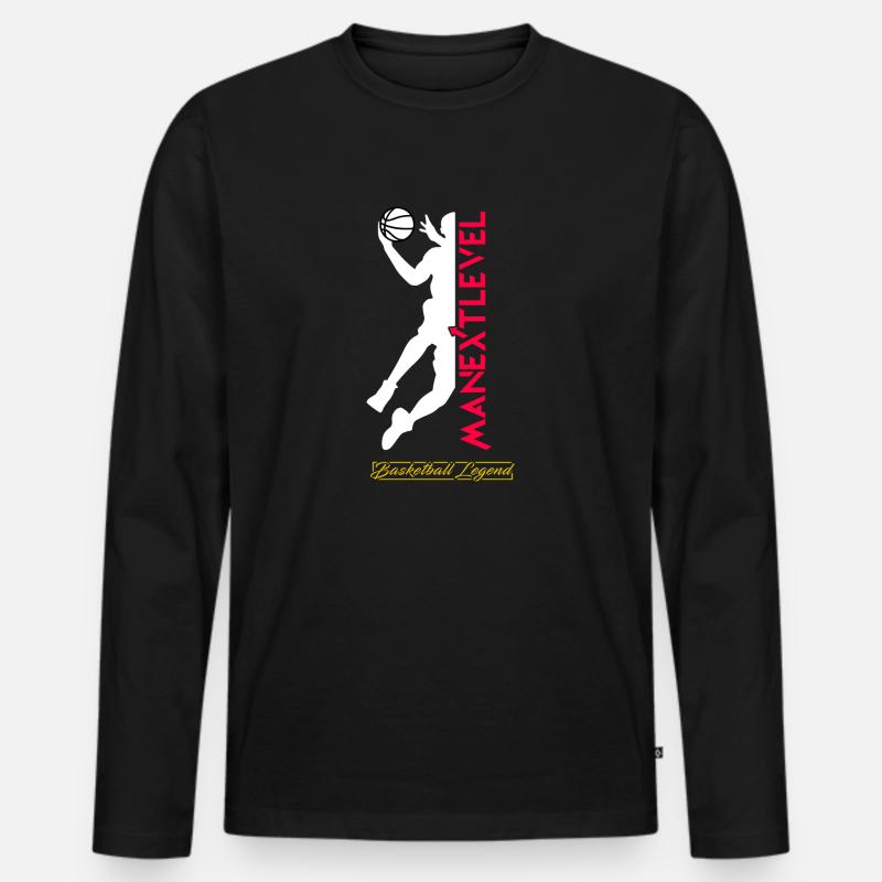 Basketball Legend - Männer Premium Bio Langarmshirt - Schwarz