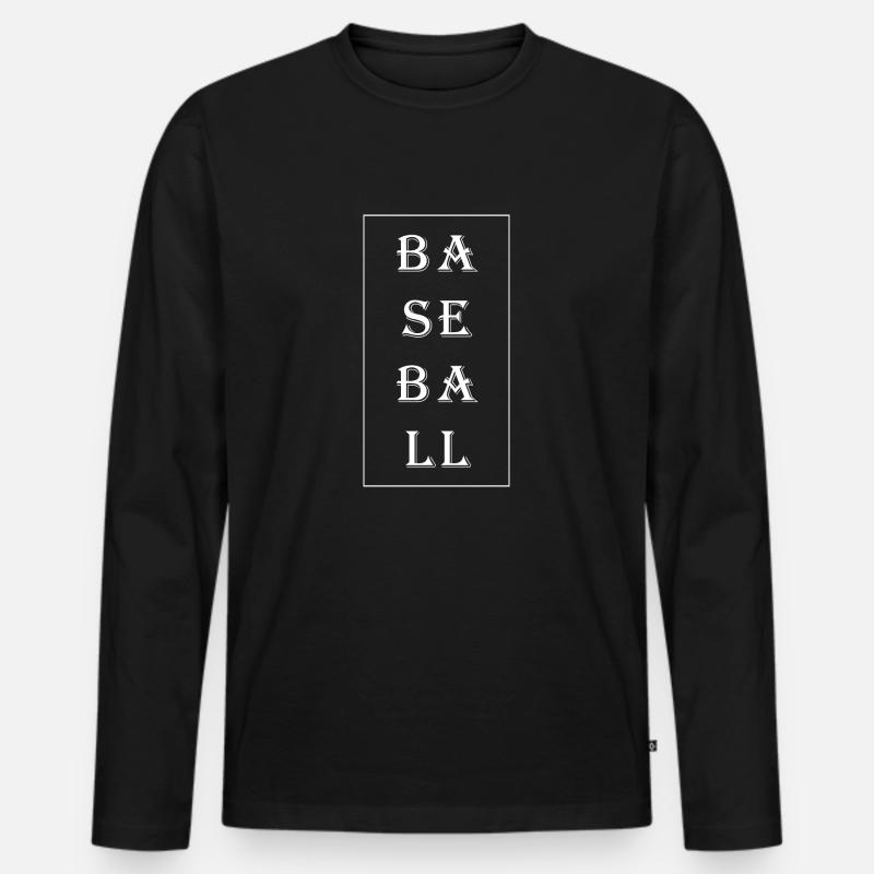 BASEBALL - Männer Premium Bio Langarmshirt - Schwarz