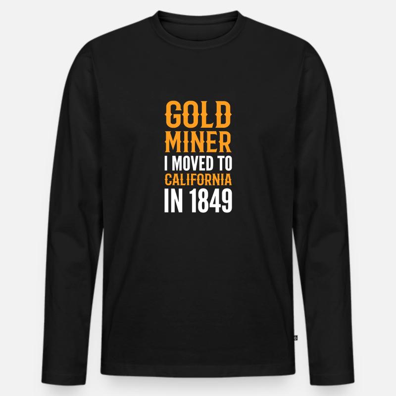 Goldgräber Minenarbeiter Geschenk - Männer Premium Bio Langarmshirt - Schwarz