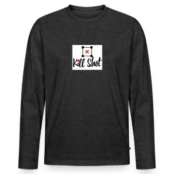 Kill Shot - Männer Premium Bio Langarmshirt - Anthrazit meliert - Vorne - Nico (187cm)