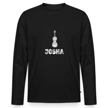 Bratsche Josha - Männer Premium Bio Langarmshirt - Schwarz - Vorne - Nico (187cm)
