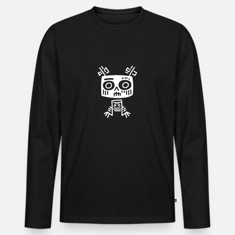 Voodoo Puppe - Männer Premium Bio Langarmshirt - Schwarz