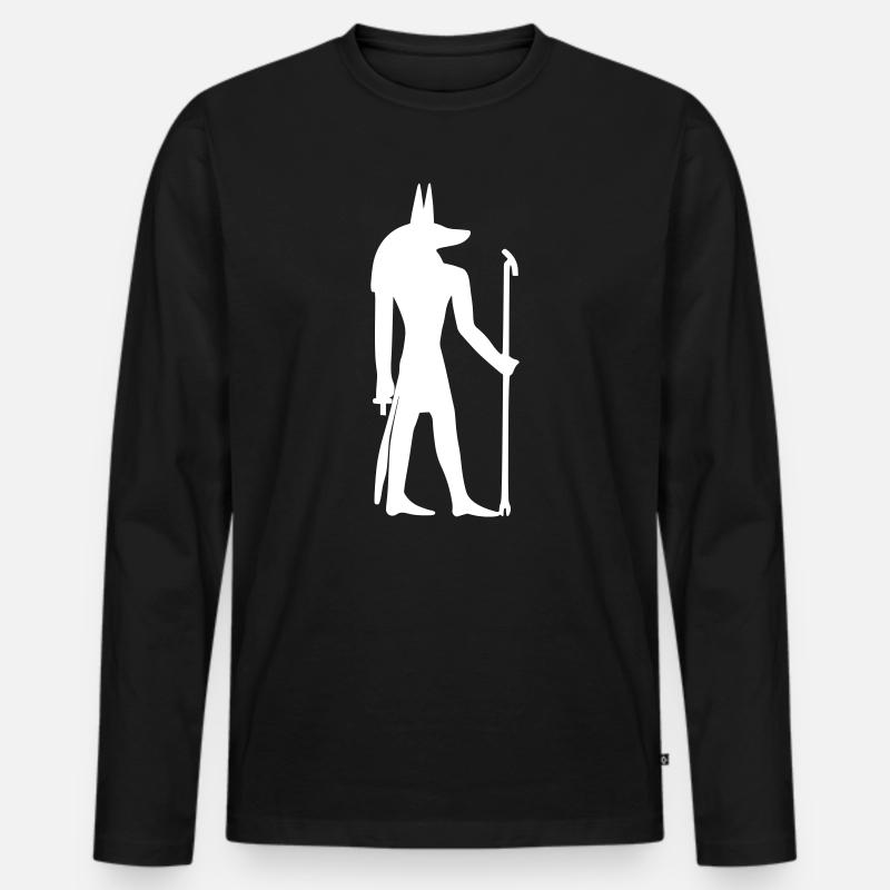 Anubis - Männer Premium Bio Langarmshirt - Schwarz