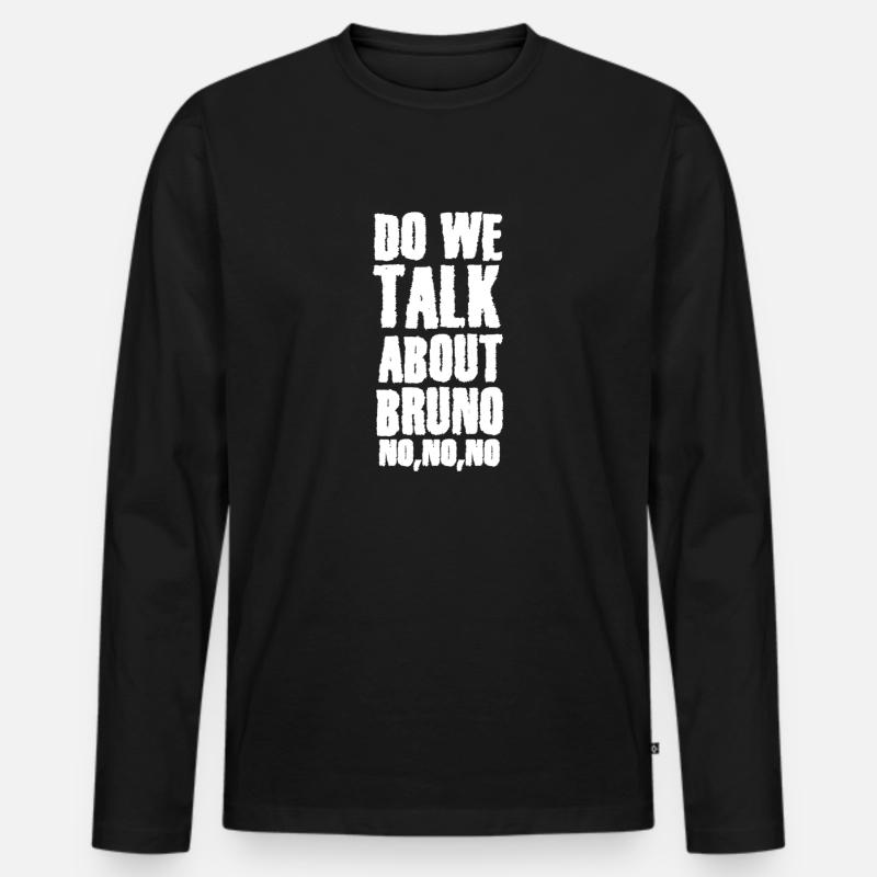 Reden wir über Bruno NO - Männer Premium Bio Langarmshirt - Schwarz