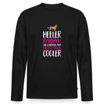 Australian Cattle Dog Red Blue Heeler - Men's Premium Organic Long Sleeve Shirt - black - Front - Nico (187cm)