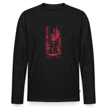 The Evil Sisters 2024 02 - Men's Premium Organic Long Sleeve Shirt - black - Front - Nico (187cm)