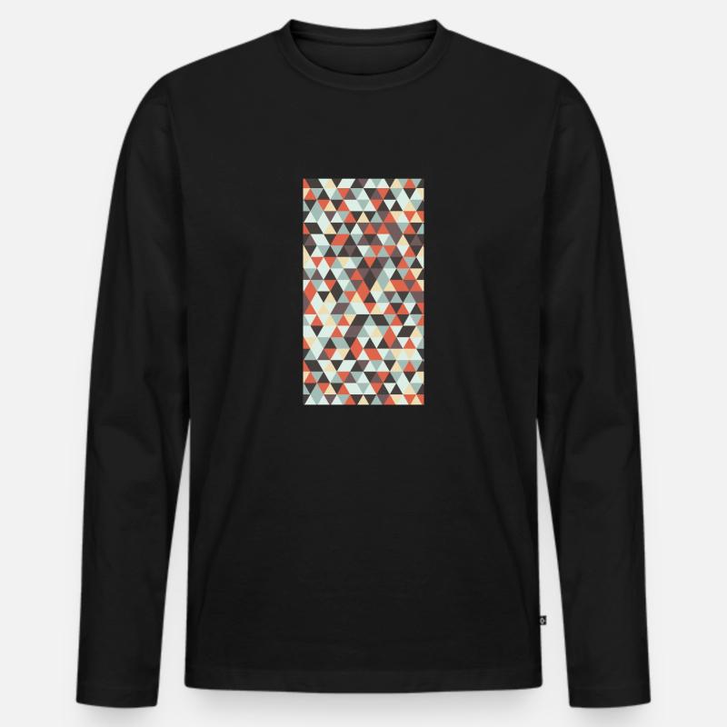 Triangle pattern - Männer Premium Bio Langarmshirt - Schwarz