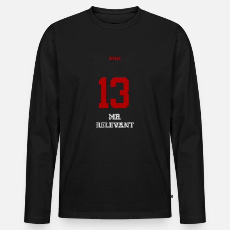 13 Herr Relevant - Männer Premium Bio Langarmshirt - Schwarz
