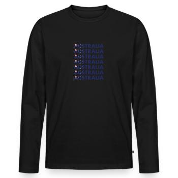 Rugby Rugby Rugby Rugby Rugby Australia Rugby - Men's Premium Organic Long Sleeve Shirt - black - Front - Nico (187cm)
